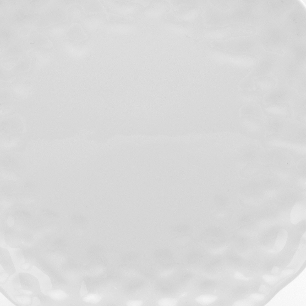 Picture of HomeRoots 483508 Round Pebbled Porcelain Service for Six Salad Plate Set, White - 6 Piece