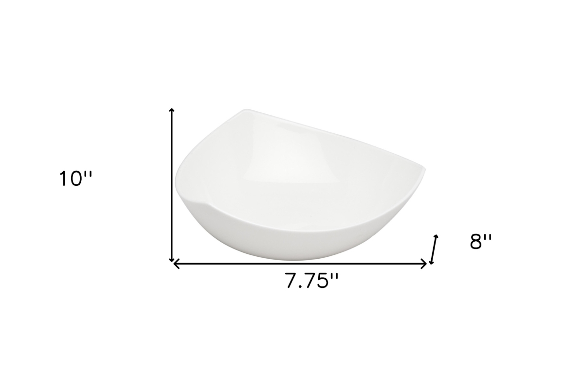 Picture of HomeRoots 483494 Triangle Bone China Service for Six Bowl Set, White - 6 Piece
