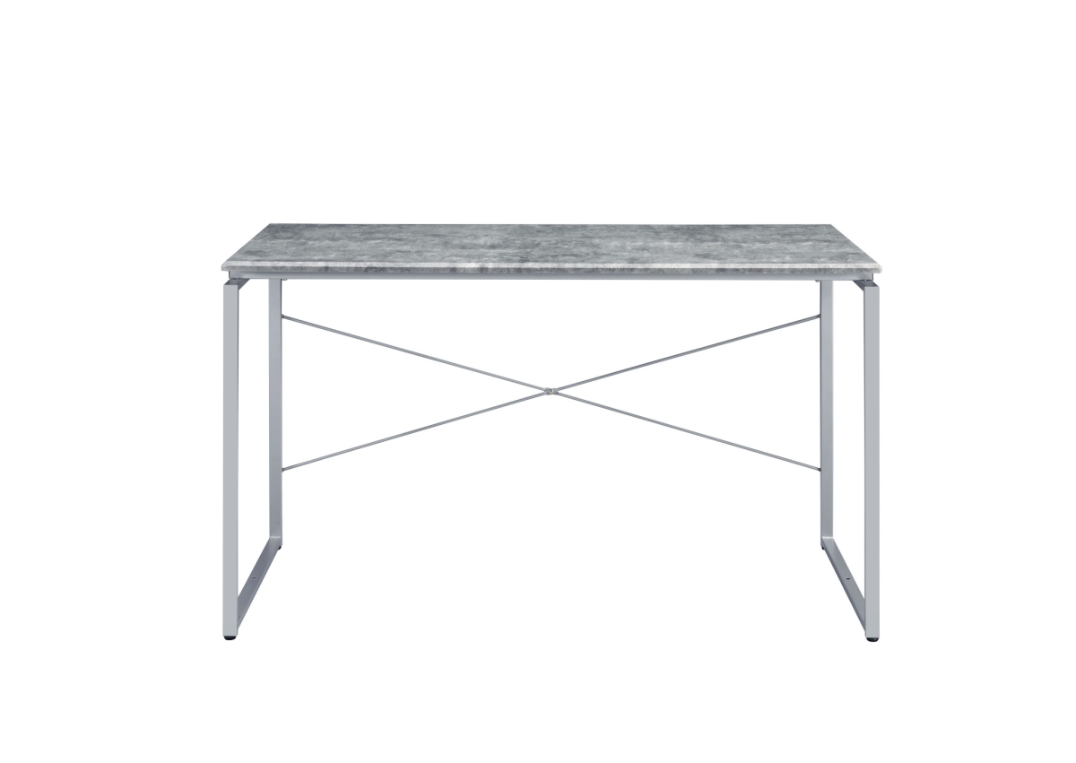 47 in. Writing Desk, Gray & Black