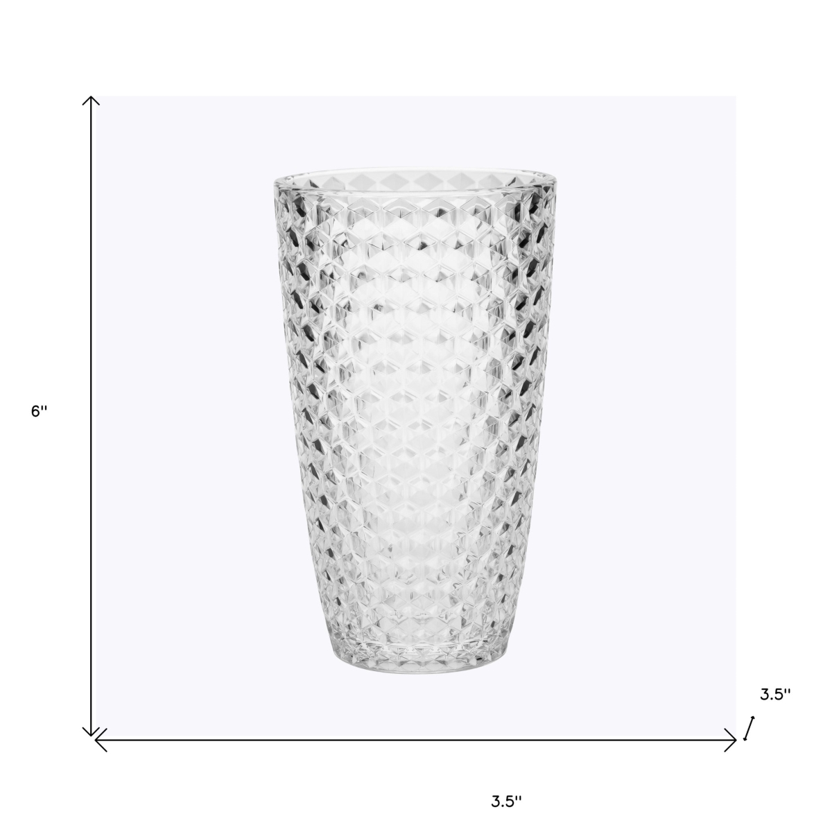 Picture of HomeRoots 521165 Acrylic Stemless Highball Glass, Clear - Set of 4