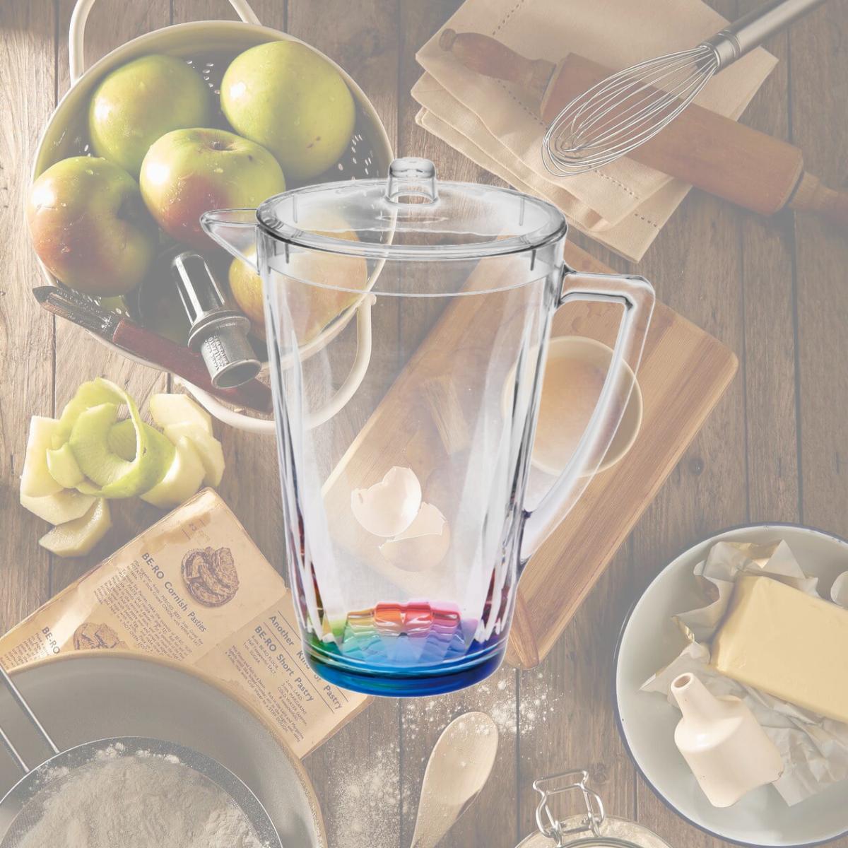 Picture of HomeRoots 523324 2.5 Diamond Acrylic Pitcher, Clear & Rainbow