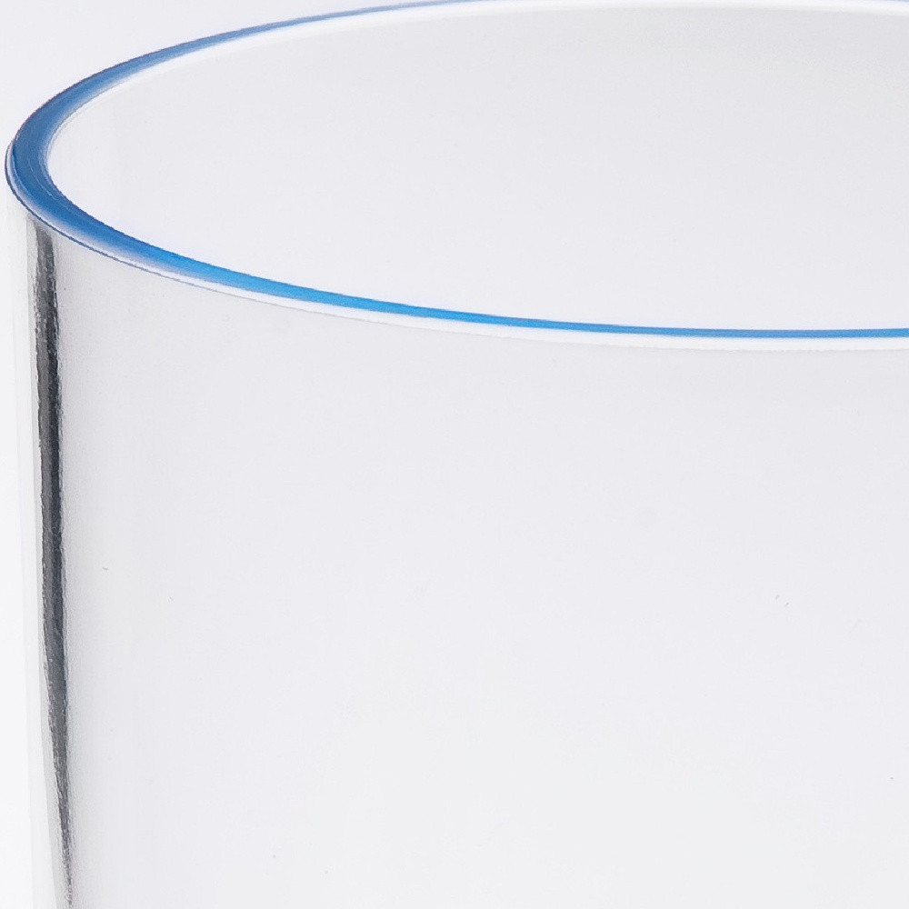 Picture of HomeRoots 521161 Acrylic Highball Glasses, Clear & Blue - Set of 4