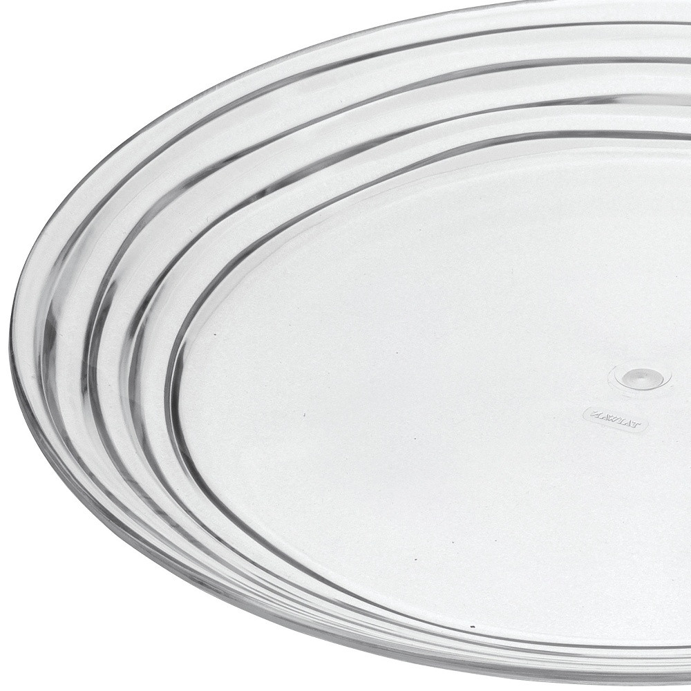 Picture of HomeRoots 520897 Round Swirl Acrylic Service for Four Dinner Plate Set, Clear - 4 Piece
