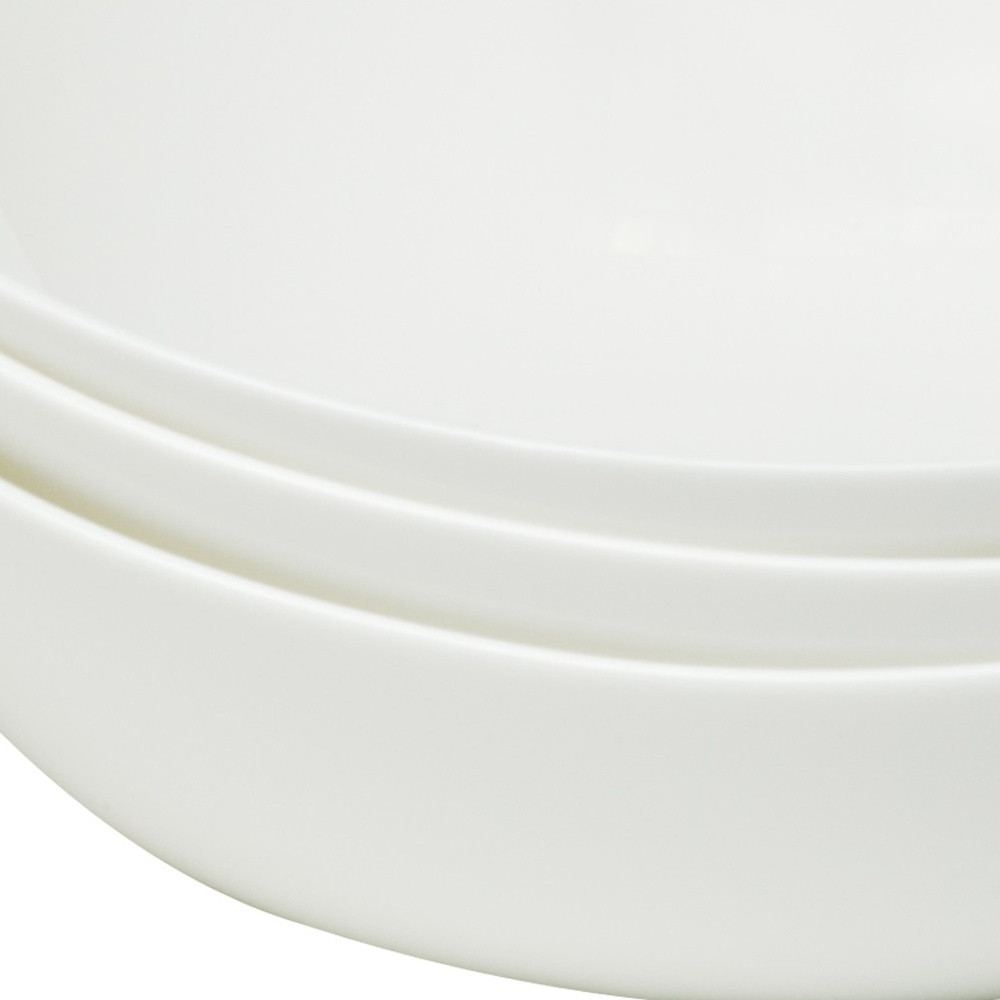 Picture of HomeRoots 483495 Triangle Bone China Service for Six Bowl Set, White - 6 Piece