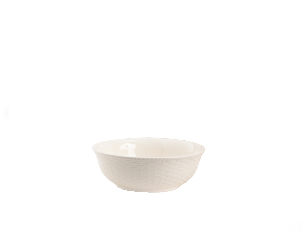 Picture of HomeRoots 483500 Round Weave STO Are Service for Four Bowl Set, White - 4 Piece