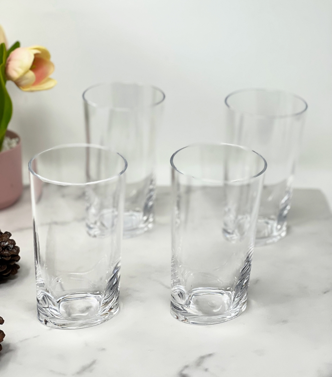 Picture of HomeRoots 521163 Acrylic Stemless Highball Glass, Clear - Set of 4