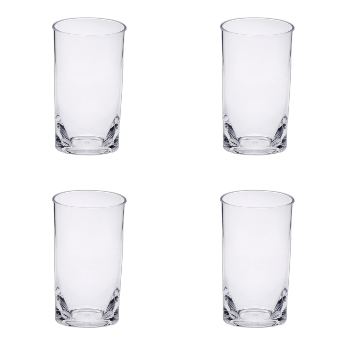 Picture of HomeRoots 521164 Tritan Plastic Highball Glasses, Clear - Set of 4