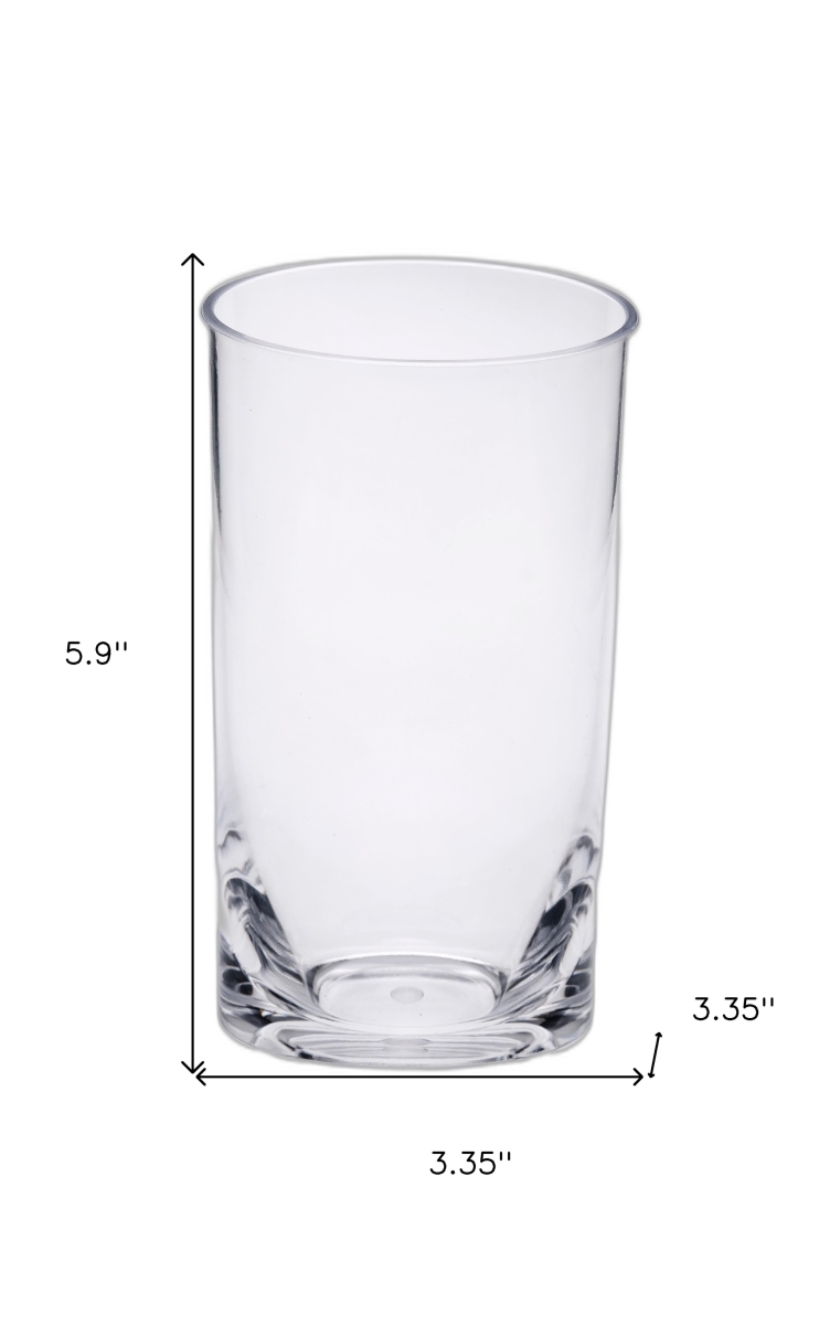Picture of HomeRoots 521164 Tritan Plastic Highball Glasses, Clear - Set of 4