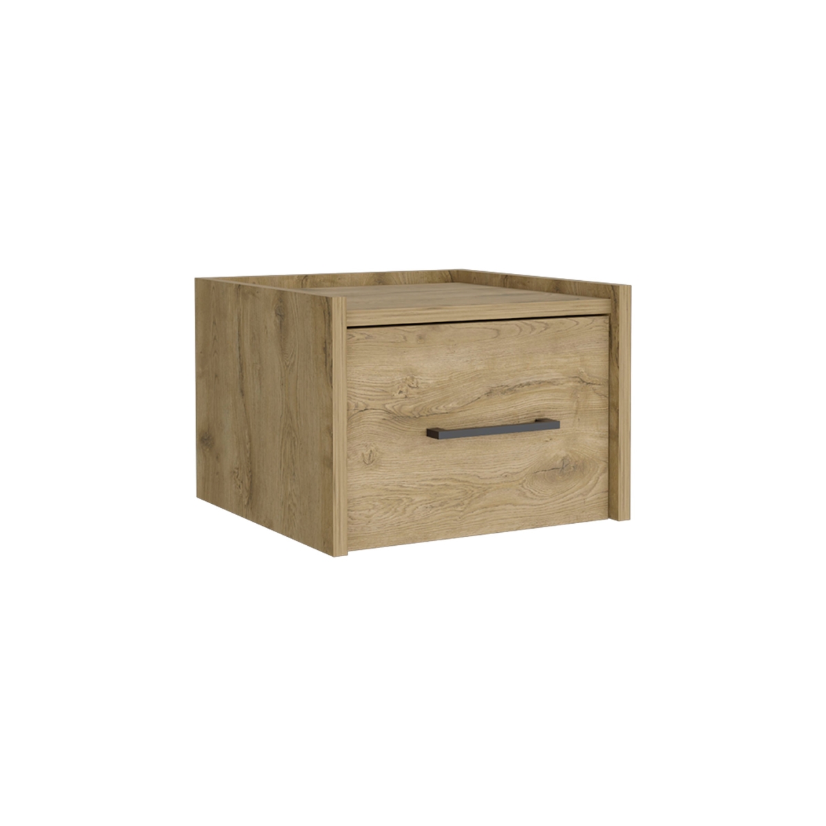 543701 10 in. Beige One Drawer Faux Wood Nightstand