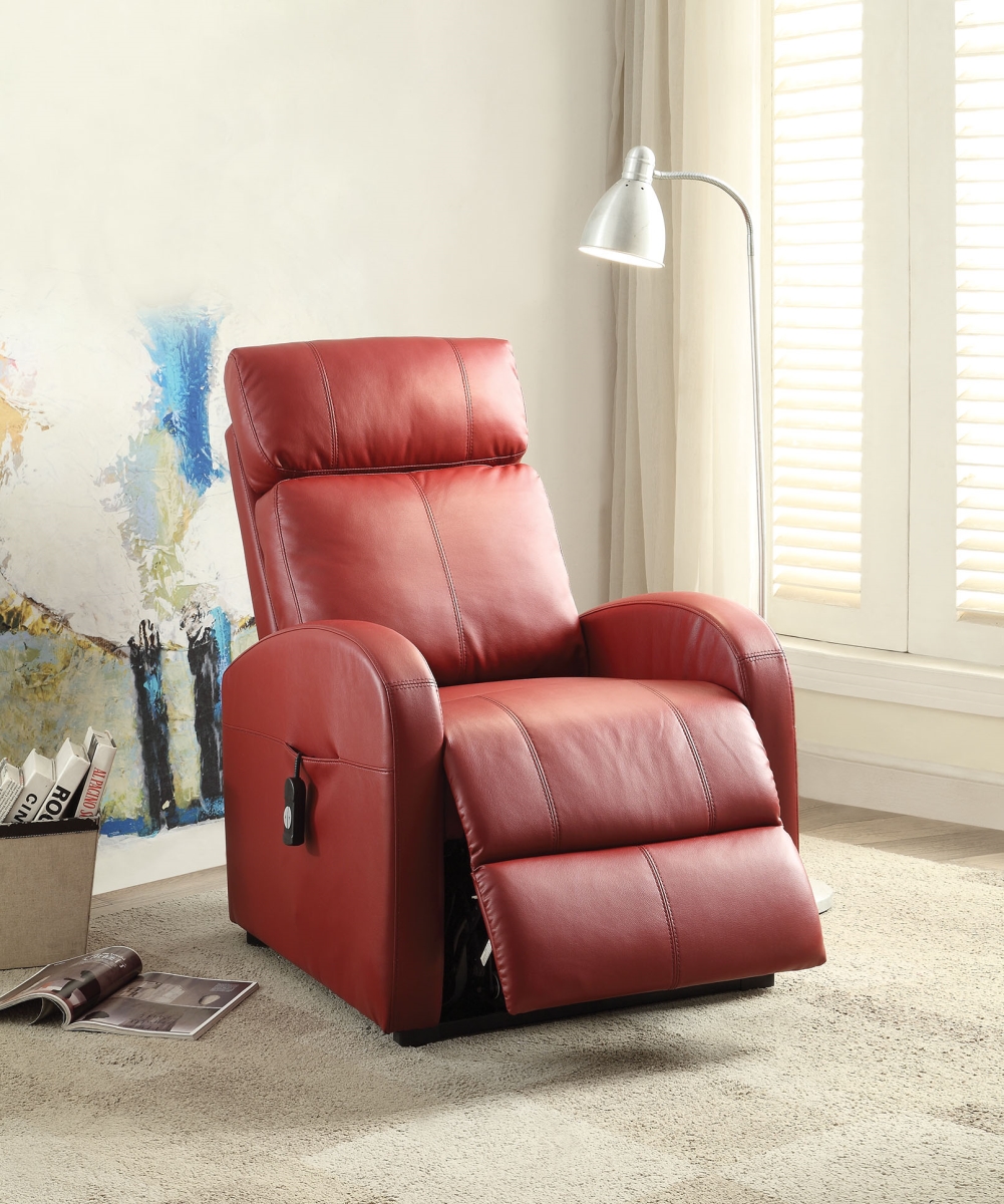 Home Roots Furniture 285713 40 X 28 X 37 In. Plywood & Foam Recliner With Power Lift - Red