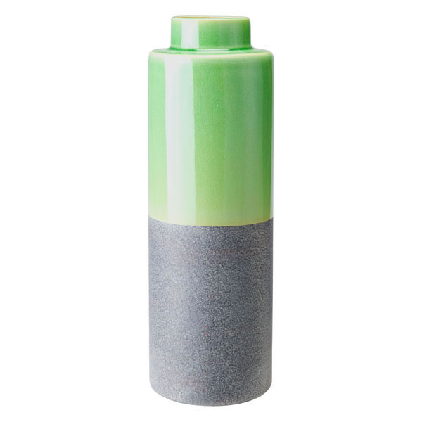 Home Roots Decor 295426 16.7 X 5.6 X 5.6 In. Ceramic Stoneware Bottle & - Green & Gray