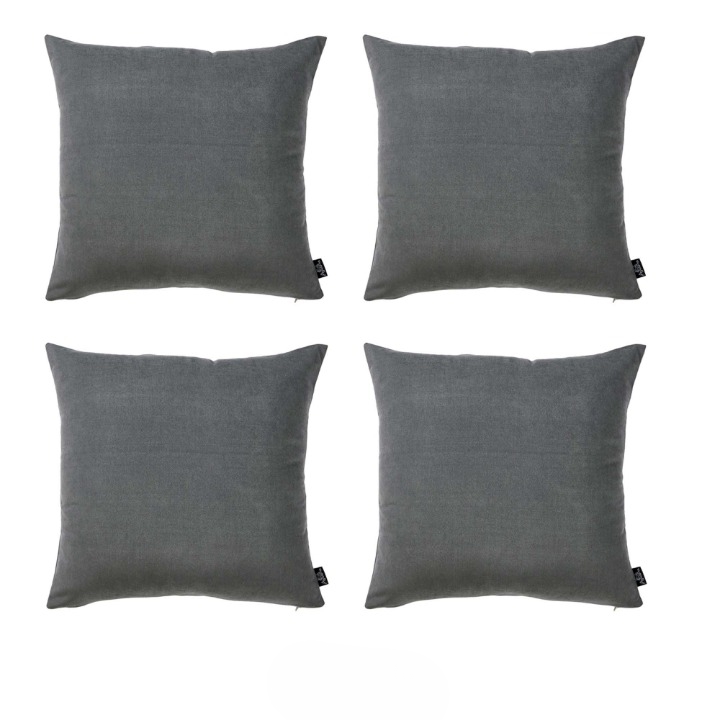 UPC 616114015061 product image for 480767 22 x 22 in. Square Throw Pillow Cover, Gray - Set of 4 | upcitemdb.com