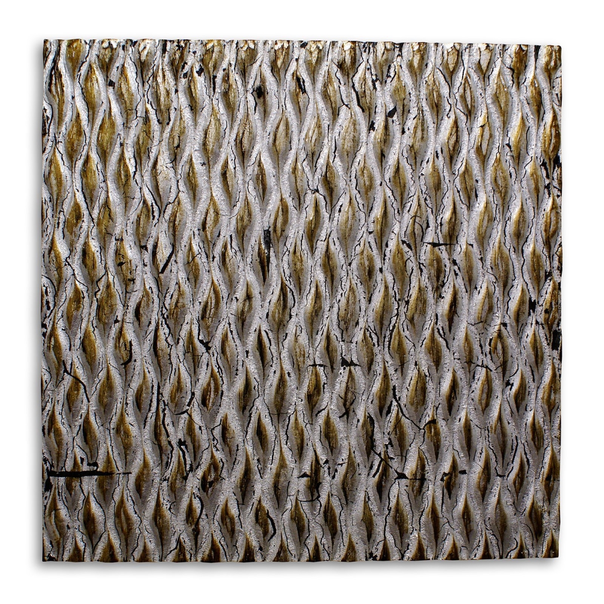 274796 36 x 36 x 1 in. Raw Wood Look Silver Finish Square Wall Art