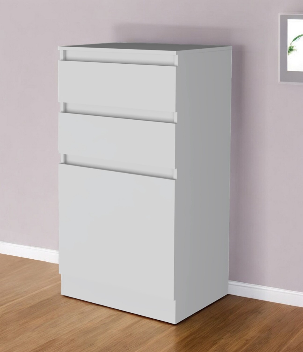 544051 23 in. White Two Drawer Standard Chest
