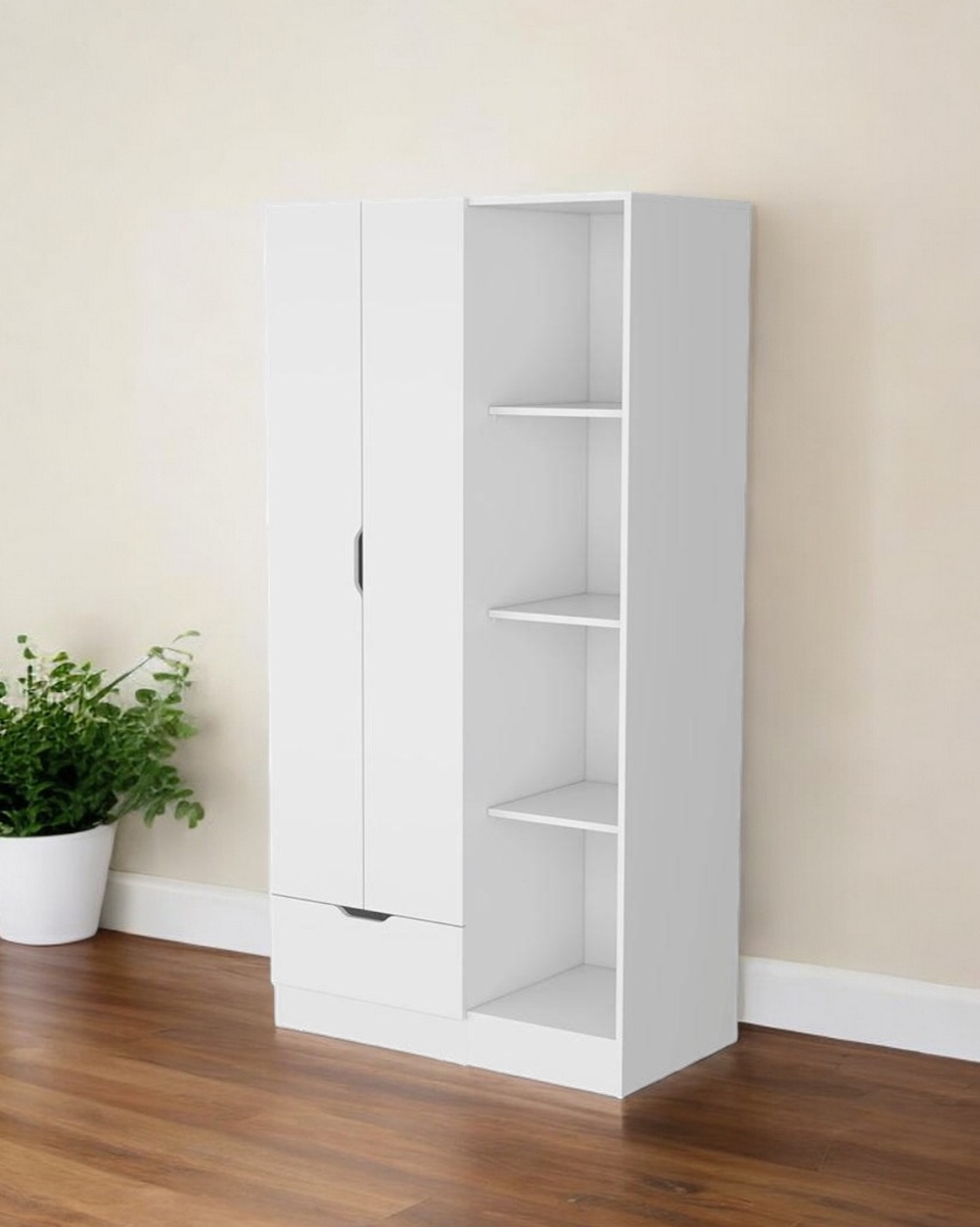 534924 35 in. White Drawer Combo Dresser