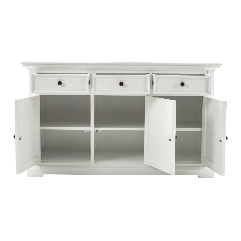 Picture of HomeRoots 388248 Modern Farm White Three Door Buffet Server