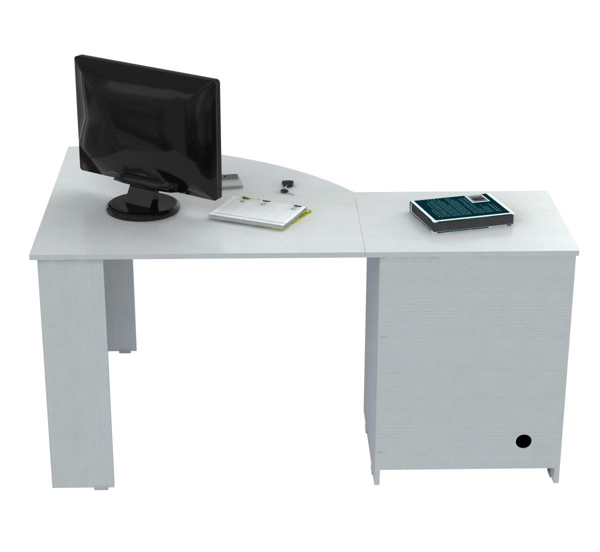 249807 Corner Computer Desk - Melamine & Engineered Wood