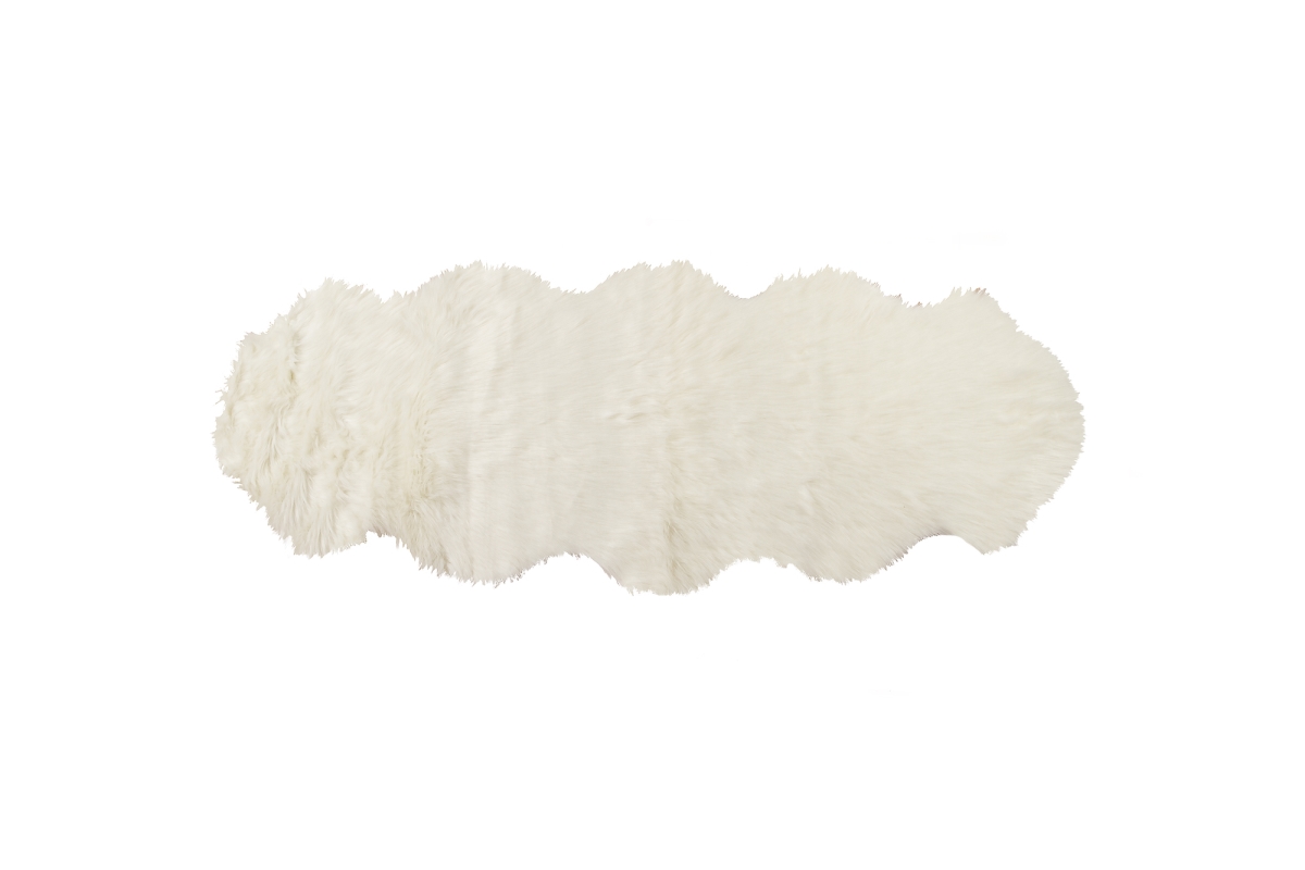 317186 2 X 6 In. Double Sheepskin Rug - Off White