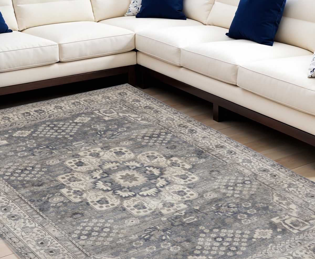 UPC 608219081935 product image for 545214 8 x 10 ft. Medallion Power Loom Traditional Rectangle Area Rug, Gray  | upcitemdb.com