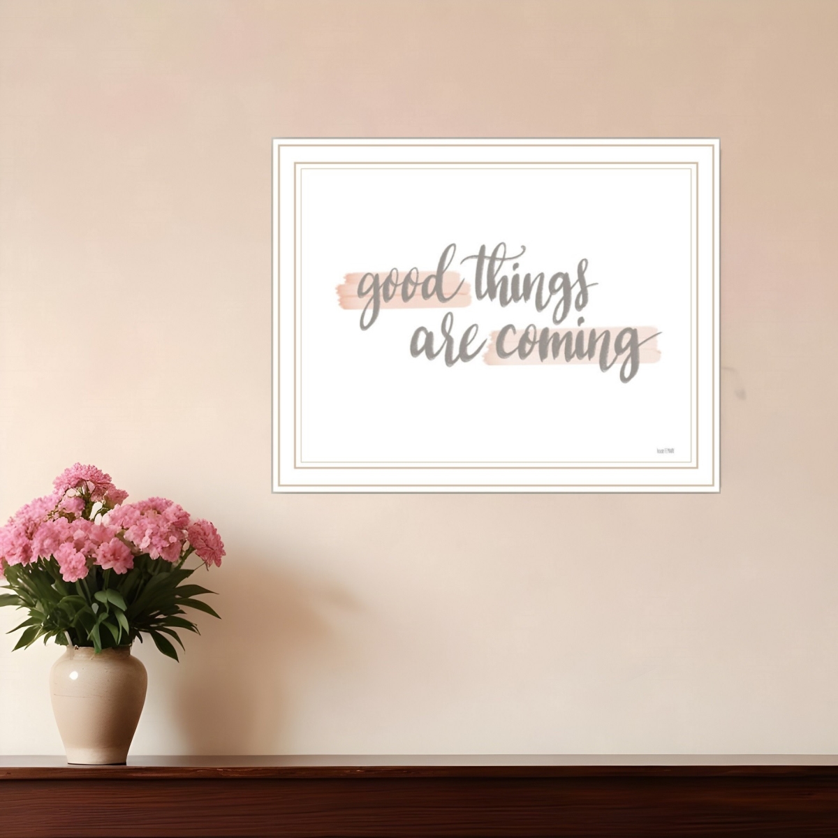 UPC 608219055462 product image for 529886 Good Things Are Coming White Framed Print Wall Art | upcitemdb.com