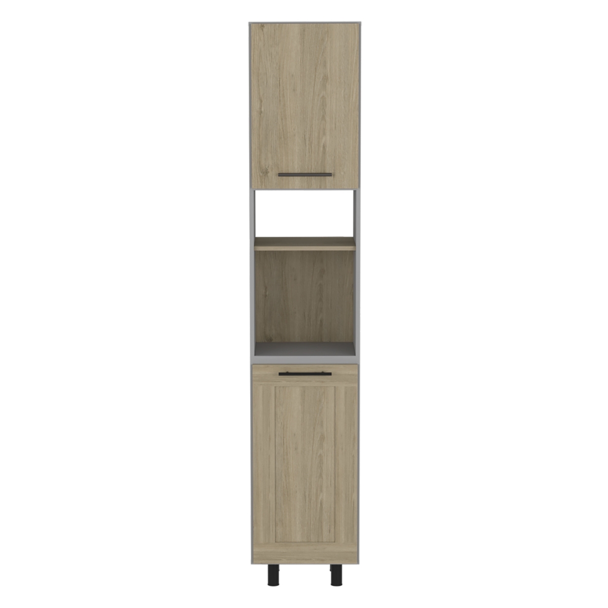 492008 82 in. Gray & Oak Wood Pantry Or Storage Closet