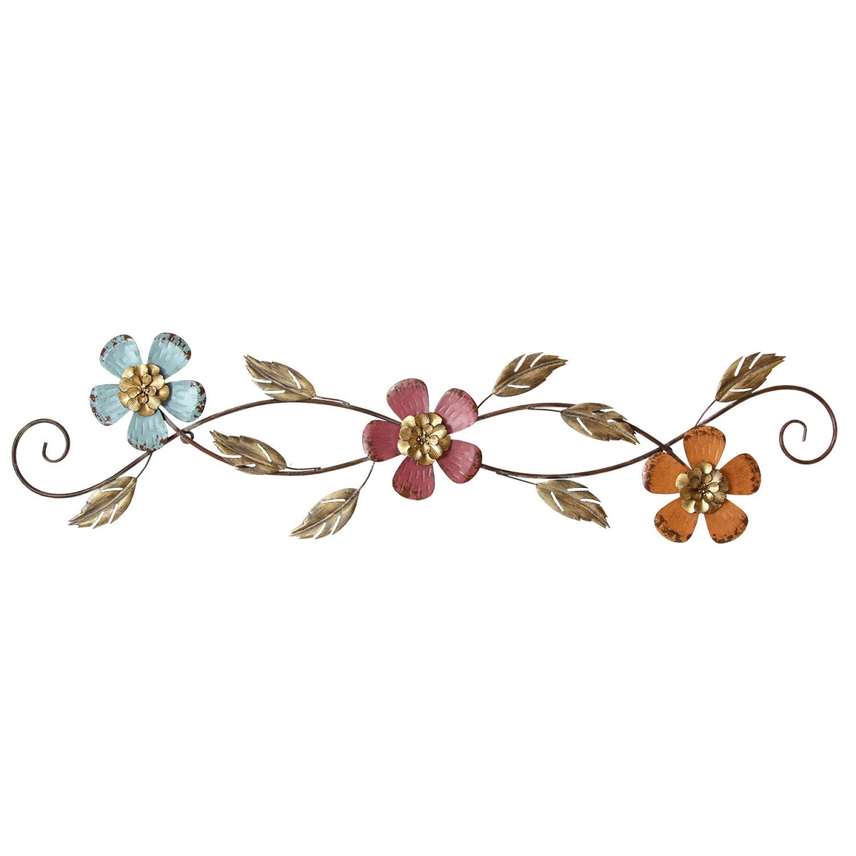 Home Roots 321075 Floral Scroll Wall Decor, Multicolor