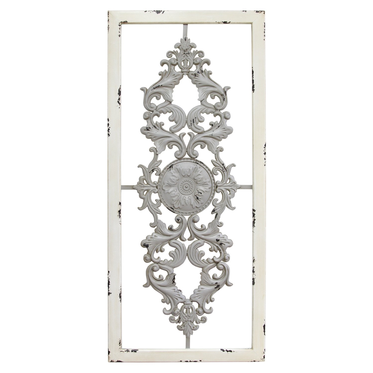 Home Roots 321183 Grey Scroll Panel Wall Decor
