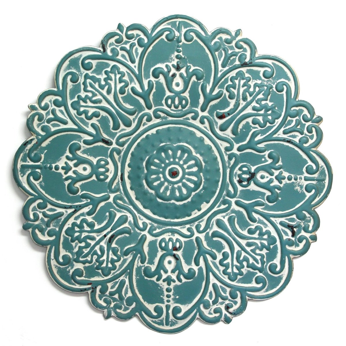 Home Roots 321238 Small Blue Medallion Wall Decor