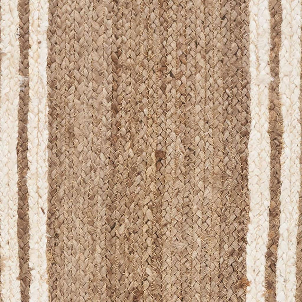 Picture of HomeRoots 534184 80 in. Natural & Cream Geometric Bordered Jute Table Runner