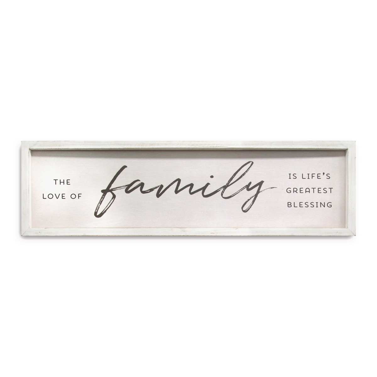 Home Roots 321253 Family Is Lifes Greatest Blessings Wall Art, White & Black