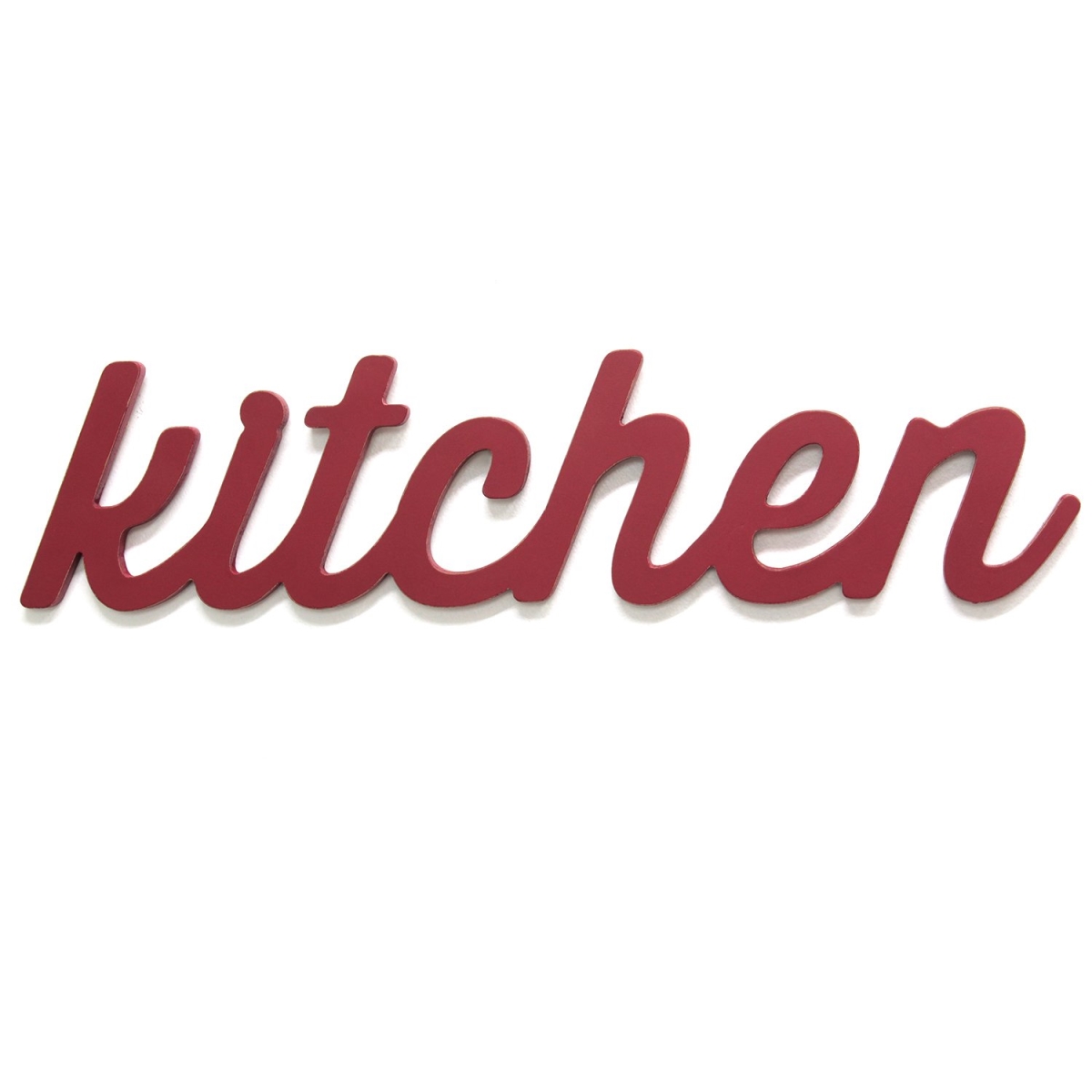 Home Roots 321255 Red Kitchen Wood Word Decor, Red