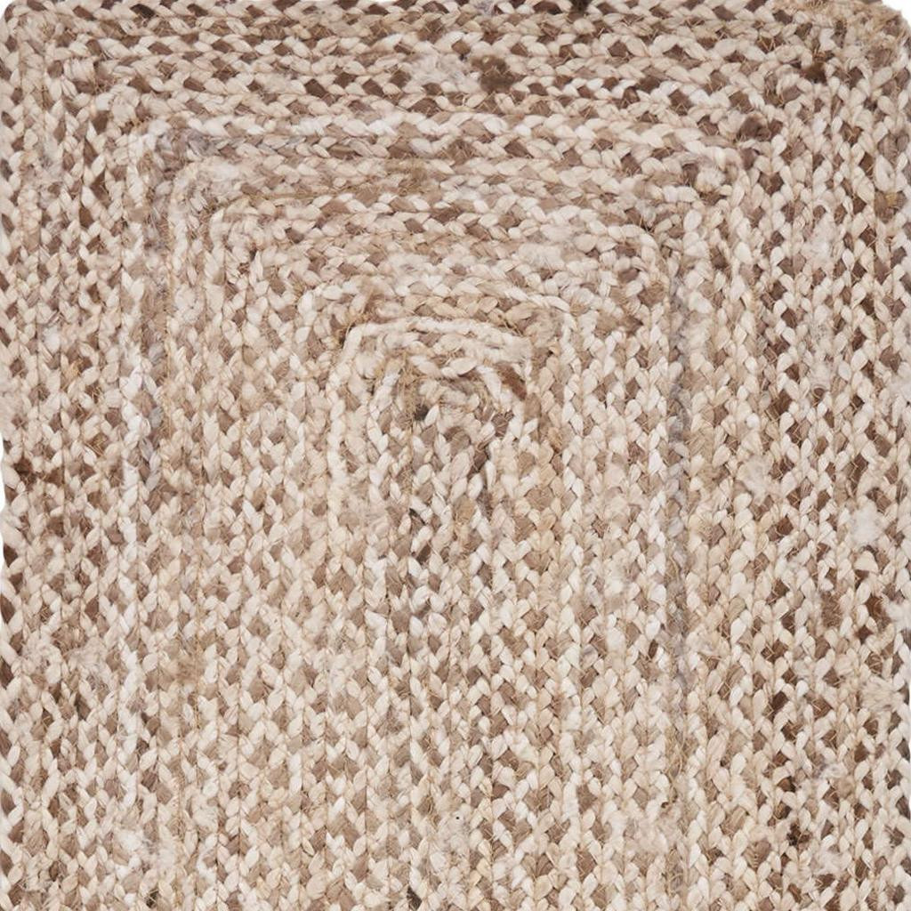 Picture of HomeRoots 534187 80 in. Brown Ivory & Natural Braided Jute Table Runner