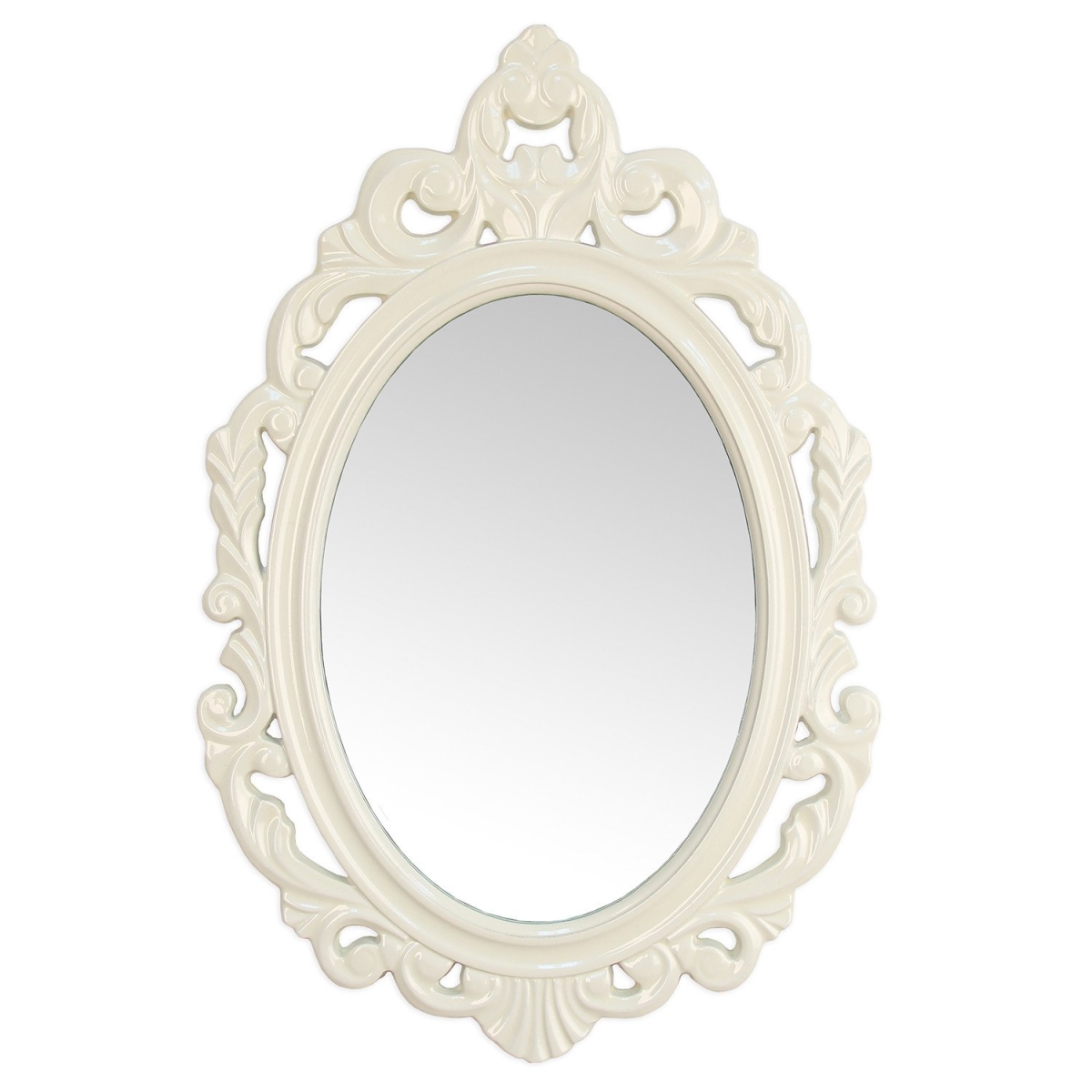 321338 White Baroque Mirror
