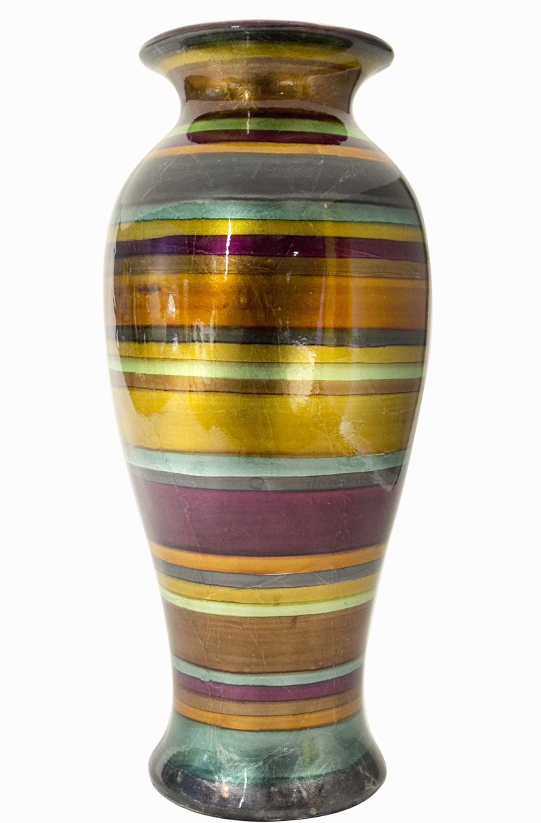 319691 21 In. Ceramic Vase - Multicolor
