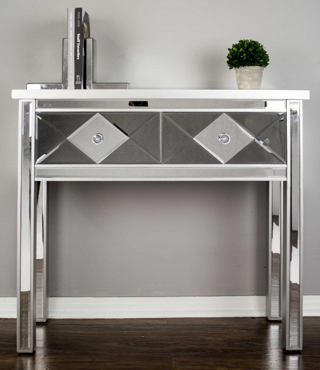 319732 2-drawer Mirrored Console Table - Silver