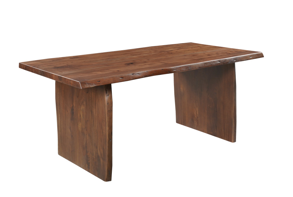635829 30 x 72 x 40 in. Brown Solid Wood Dining Set with 6 Chair - 7 Piece
