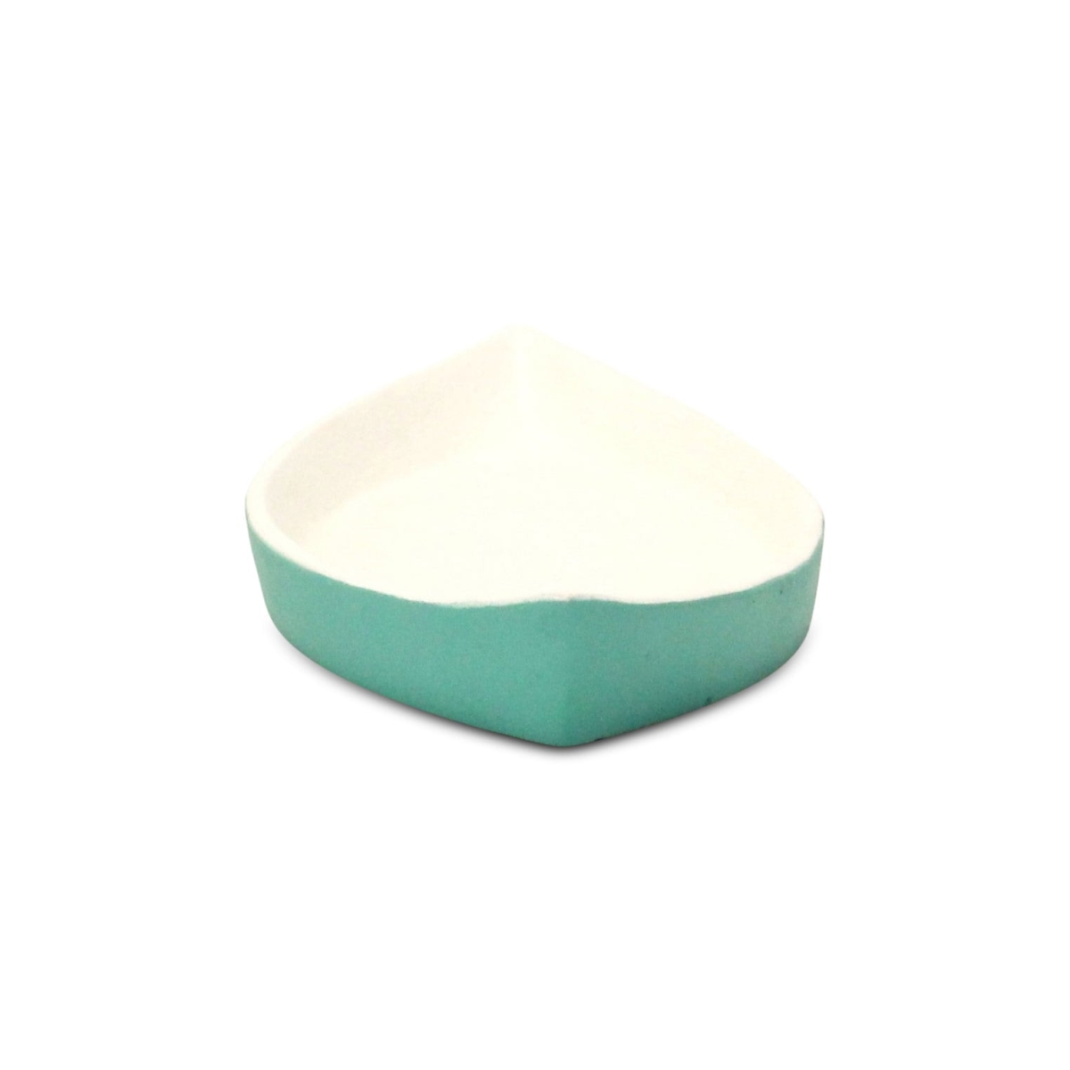 Picture of HomeRoots 634797 10 in. Aqua & White Cast Iron Oval Boat Shaped Tray