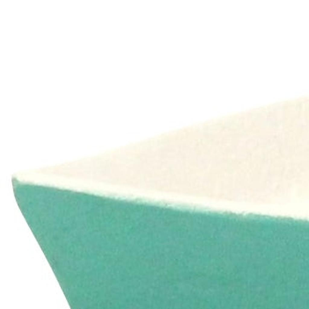 Picture of HomeRoots 634797 10 in. Aqua & White Cast Iron Oval Boat Shaped Tray
