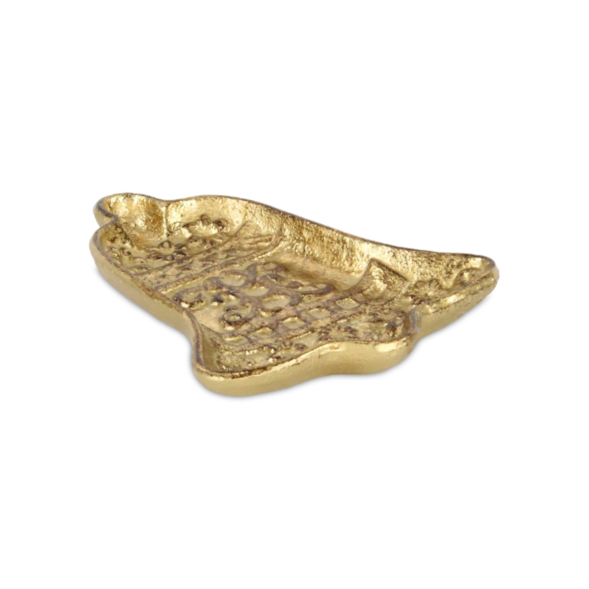 Picture of HomeRoots 634784 5 in. Gold Cast Iron Christmas Bell Trinket Tray