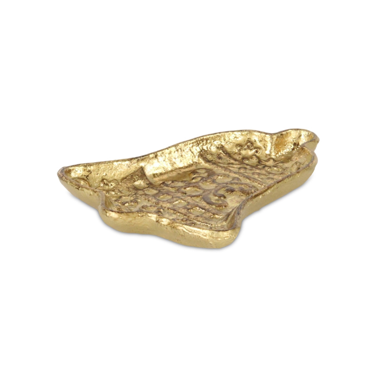 Picture of HomeRoots 634784 5 in. Gold Cast Iron Christmas Bell Trinket Tray
