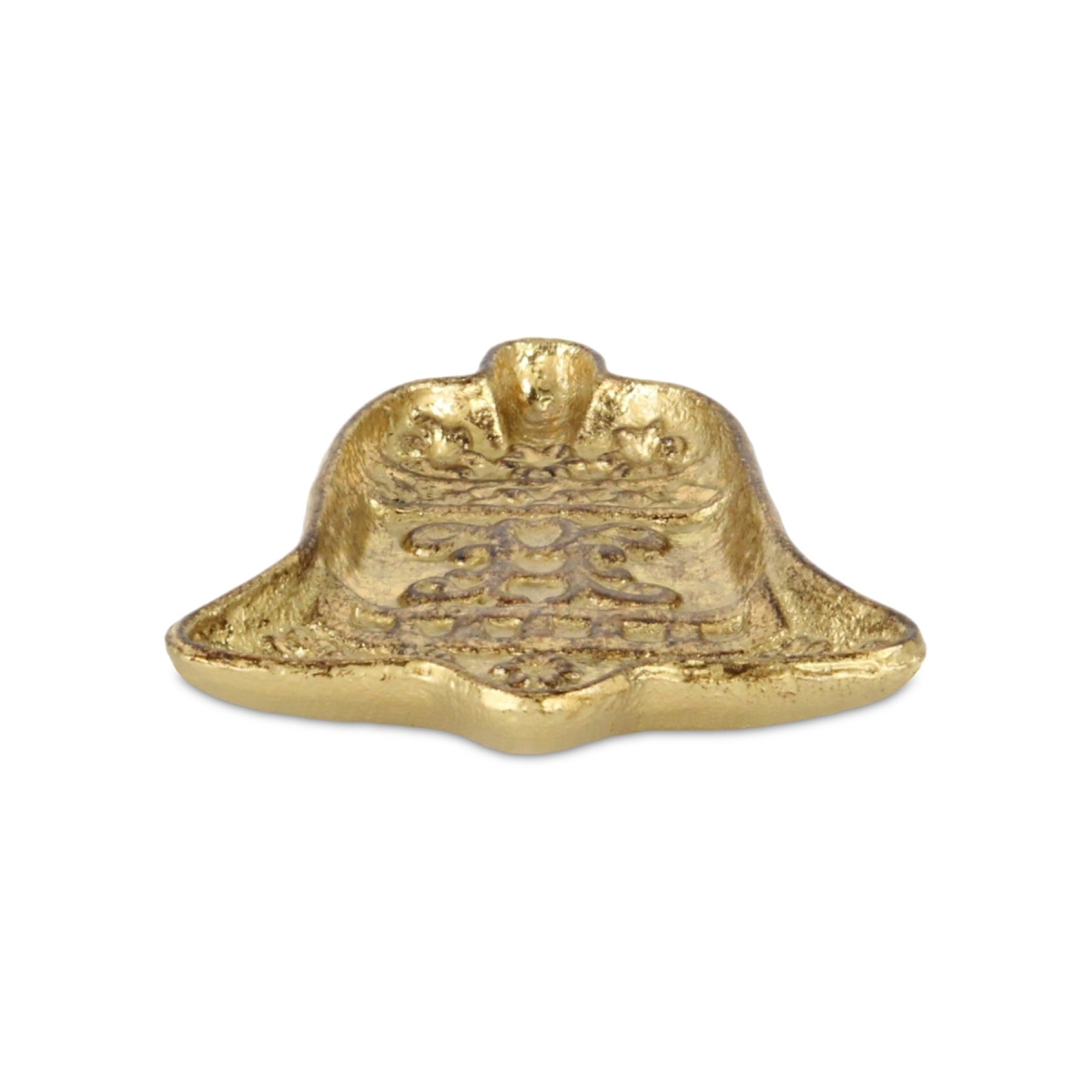 Picture of HomeRoots 634784 5 in. Gold Cast Iron Christmas Bell Trinket Tray