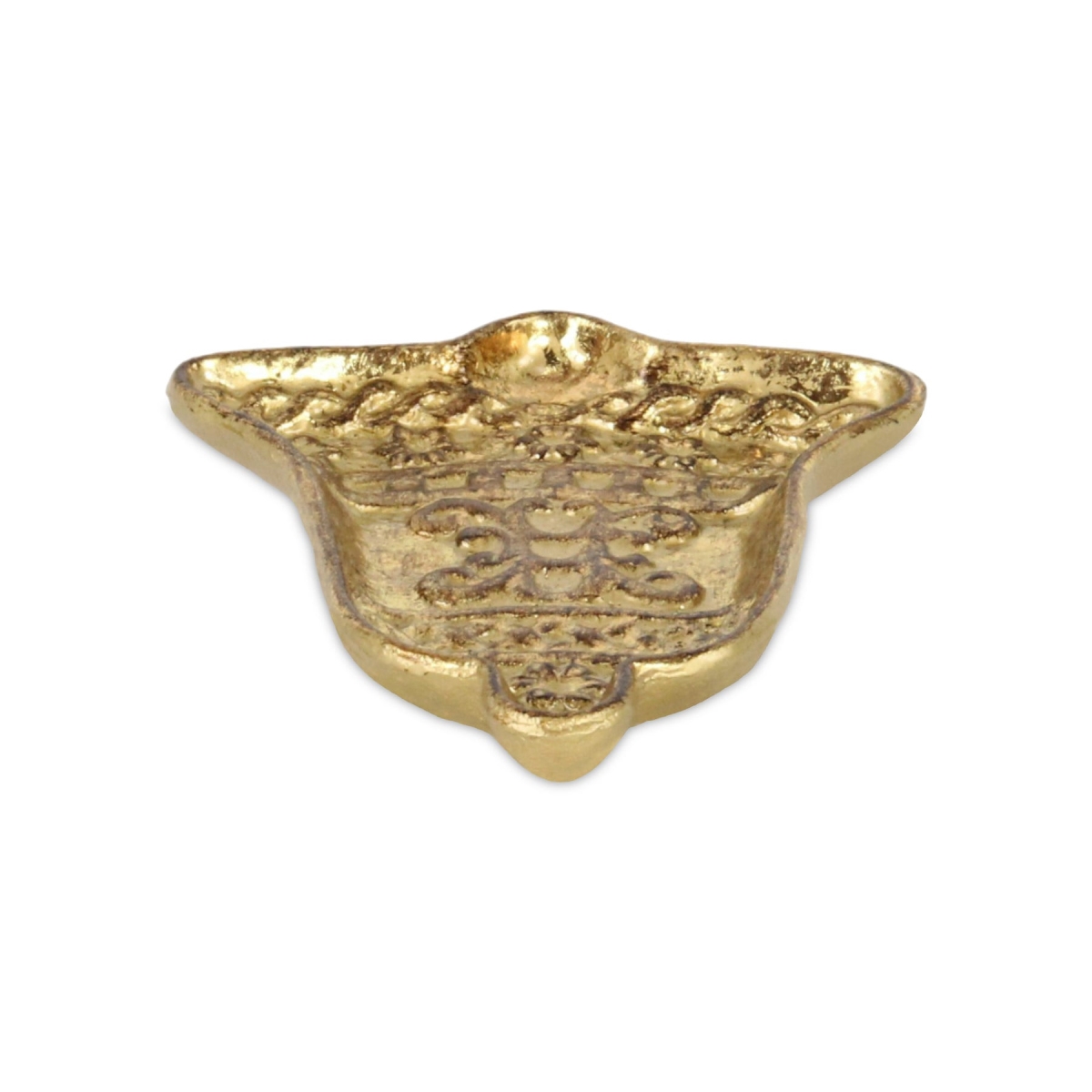 Picture of HomeRoots 634784 5 in. Gold Cast Iron Christmas Bell Trinket Tray