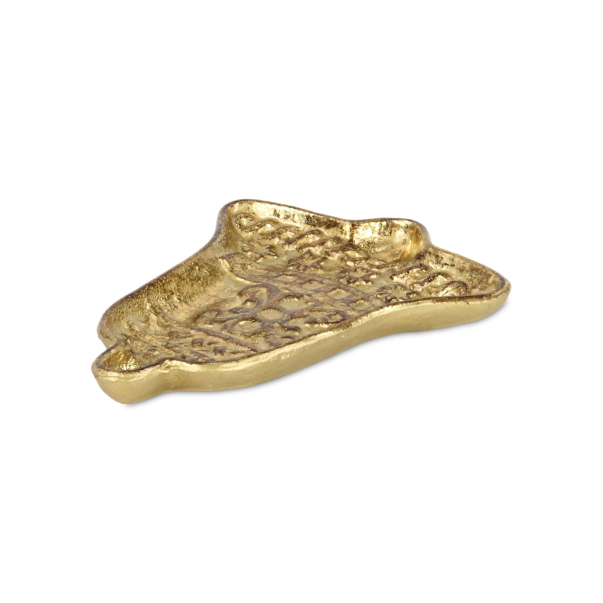 Picture of HomeRoots 634784 5 in. Gold Cast Iron Christmas Bell Trinket Tray