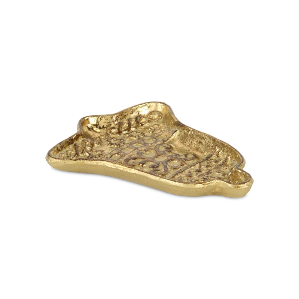 Picture of HomeRoots 634784 5 in. Gold Cast Iron Christmas Bell Trinket Tray