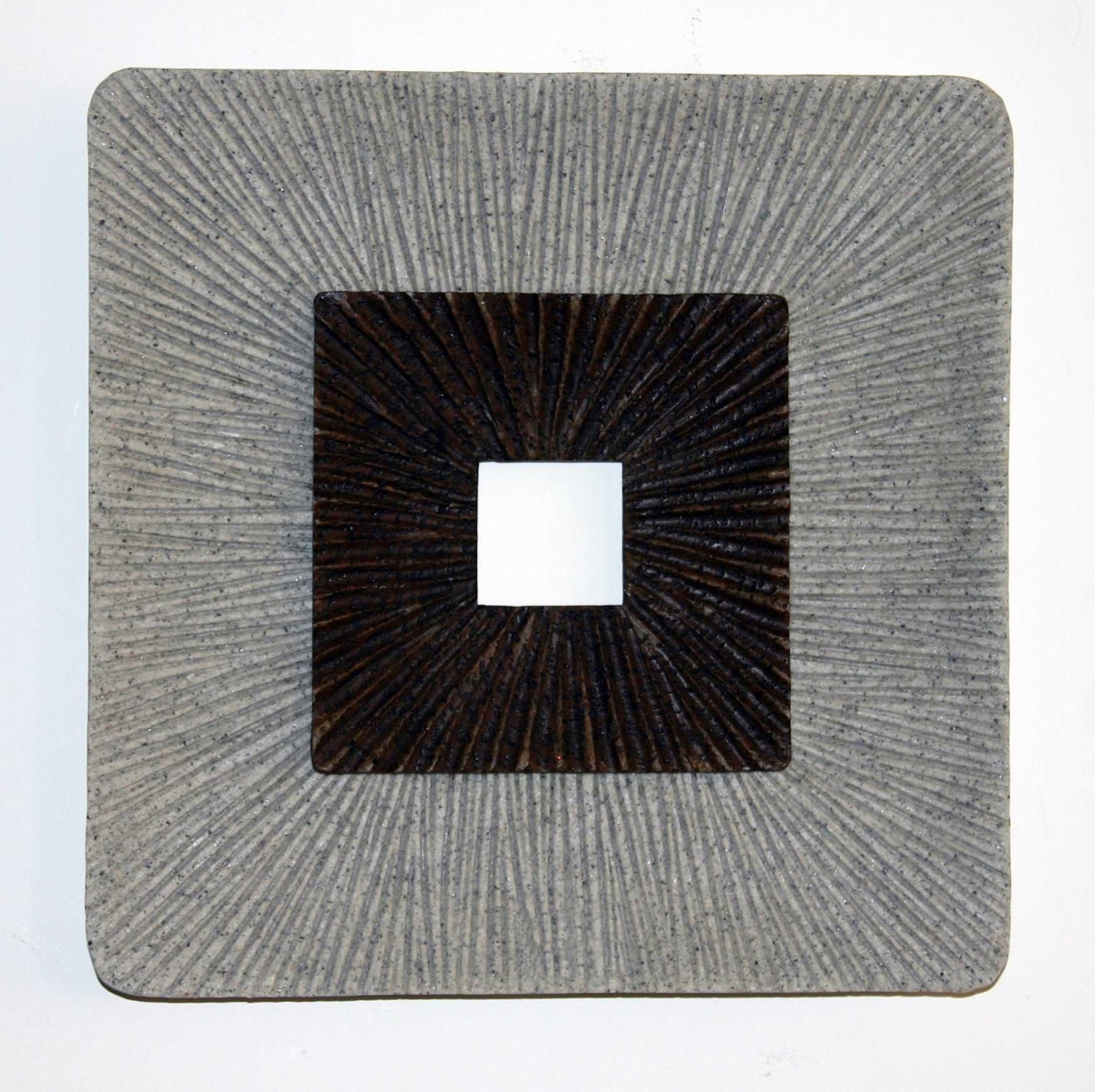 274775 19 X 2.36 In. Encaved Square Wall Art, Ribbed Finish