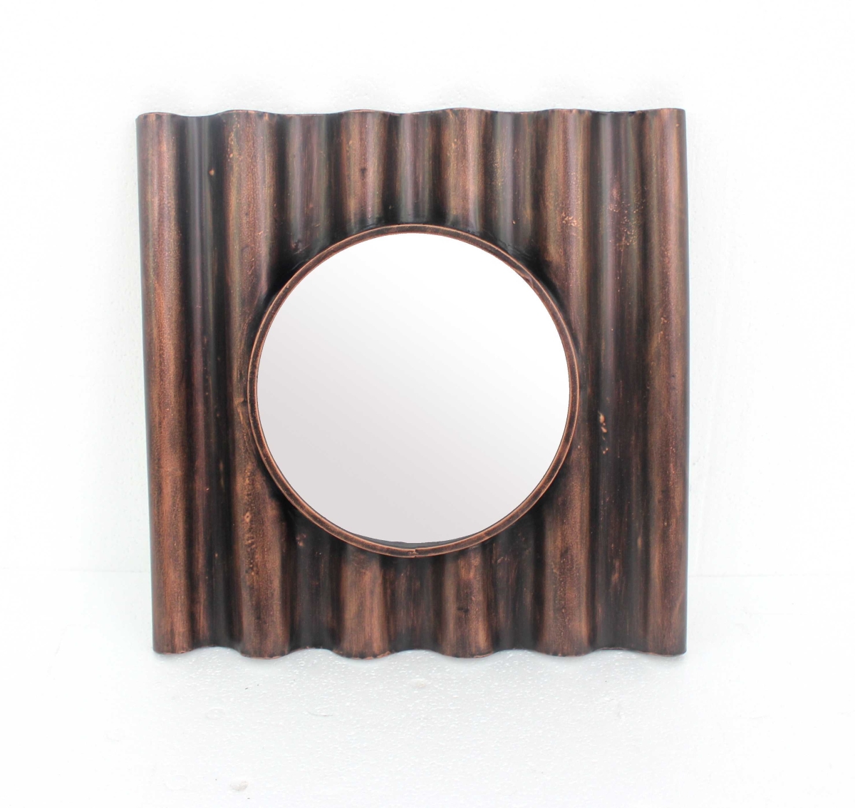 274586 Traditional Panpipe-like Wooden Cosmetic Mirror