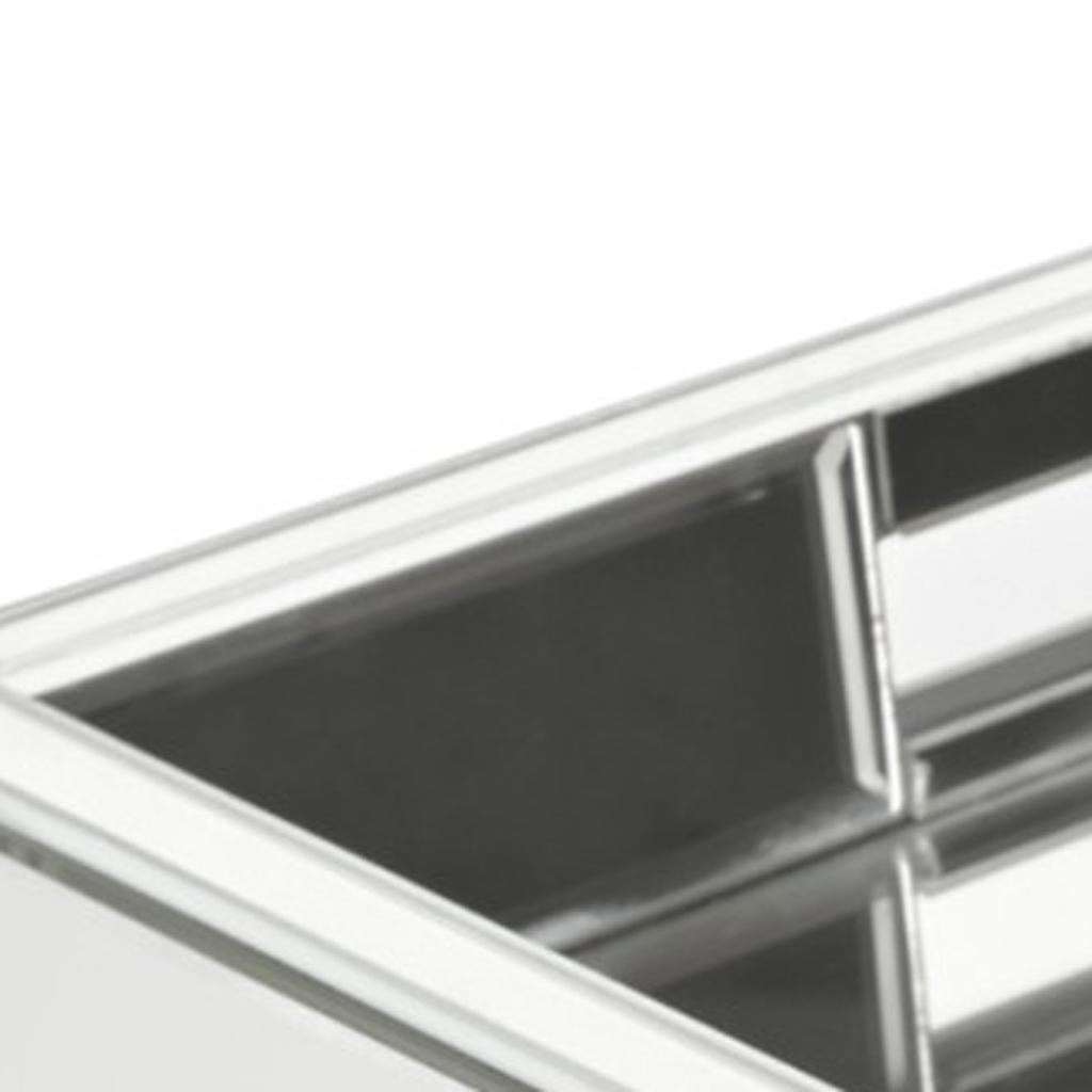 Picture of HomeRoots 643671 16 in. Silver Mirrored Glass Serving Tray with Handles