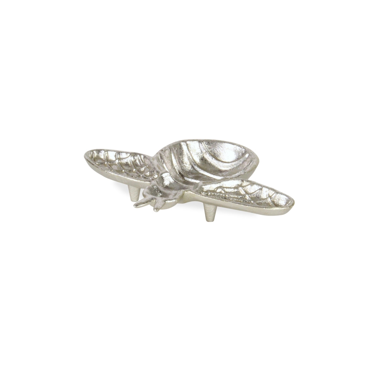 Picture of HomeRoots 634782 8 in. Silver Cast Iron Bumble Bee Trinket Tray