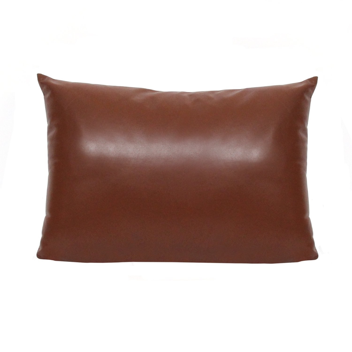 Home Roots Beddings 329325 Faux Leather Lumbar Pillow, Brown