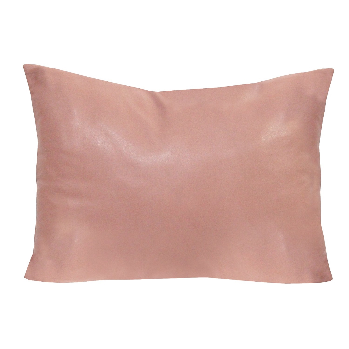 Home Roots Beddings 331471 Faux Leather Lumbar Pillow, Pink
